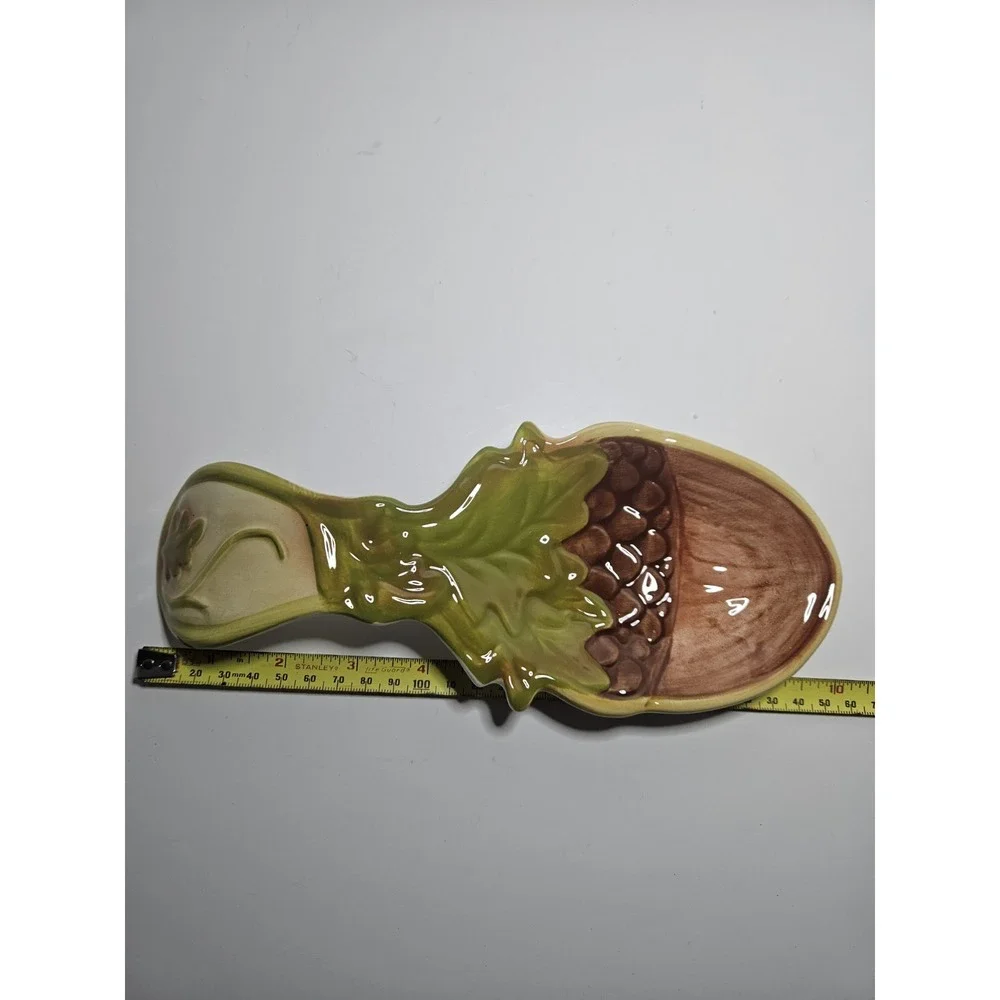 Cracker Barrel Fall Harvest Acorn Spoon Rest Stoneware Thanksgiving Autumn Decor